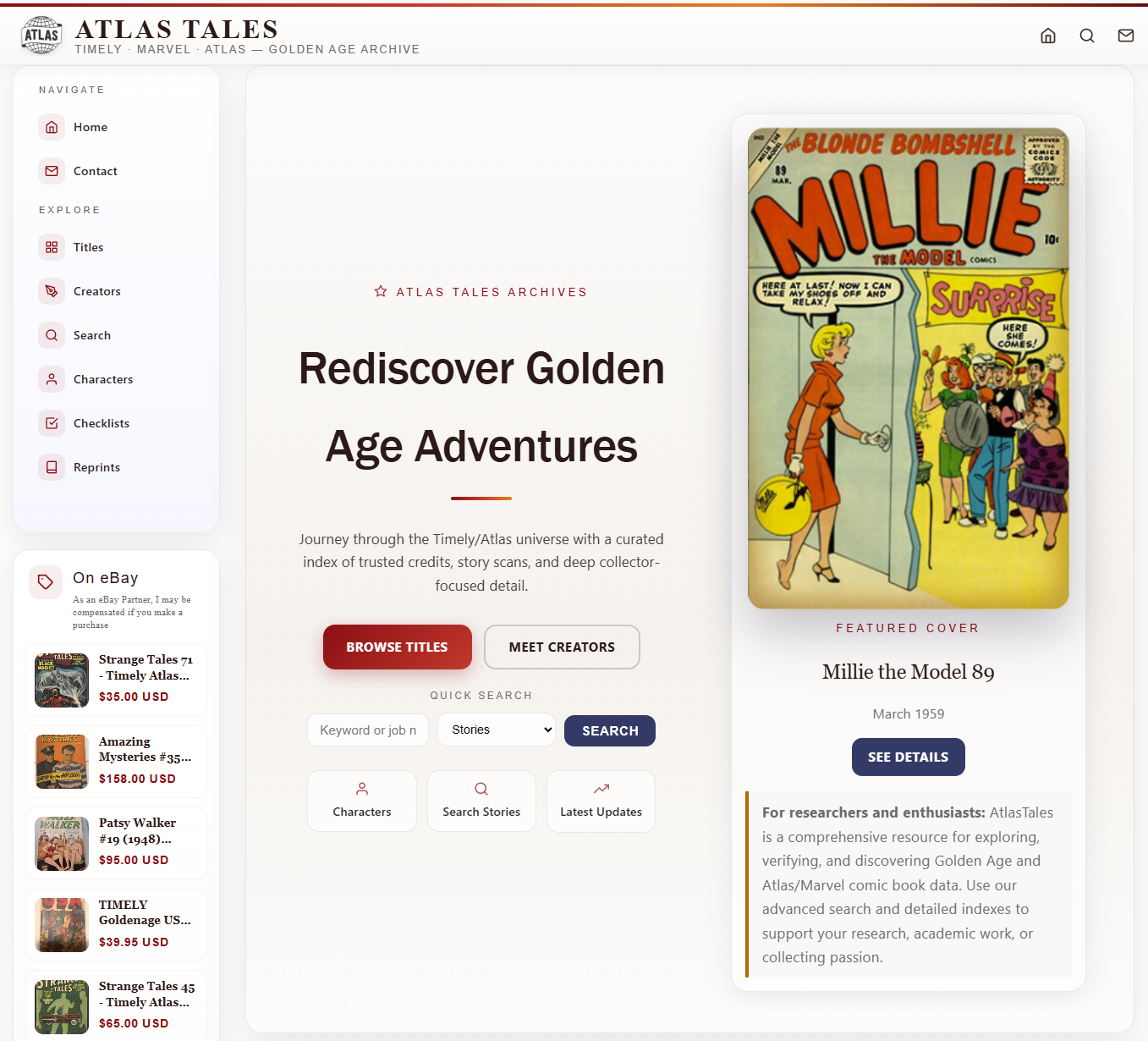 AtlasTales website screenshot